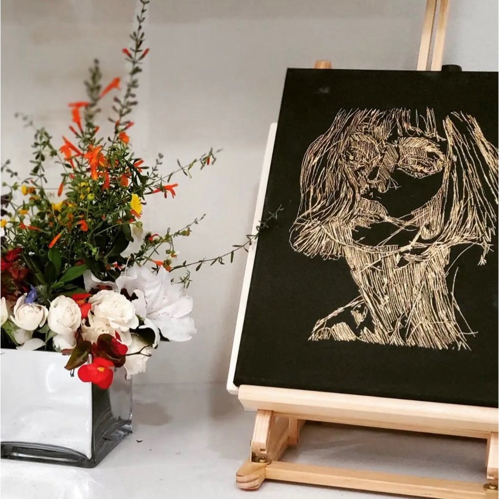 Gold flake art